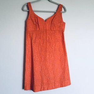 Vintage Orange Lace Cocktail Dress